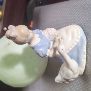 AVAILABLE -Vintage 1988 George Good City of Industry. Glazed goose girl figurine